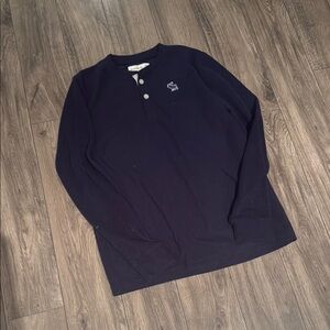 Boys  Navy Blue Henley Shirt